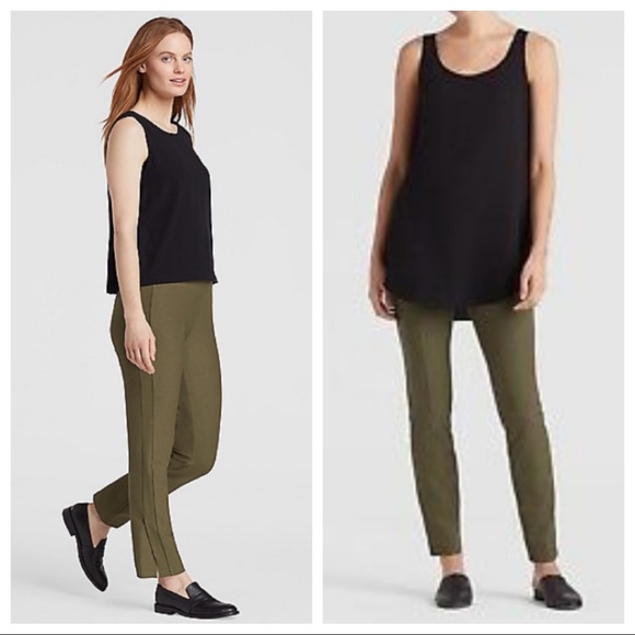 Eileen Fisher Pants - NWT Eileen Fisher XXS Olive Stretch Crepe Pants